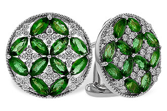 G283-85107: EARRINGS 1.66 TW EMERALD 1.96 TGW