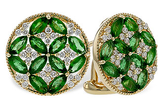 G283-85107: EARRINGS 1.66 TW EMERALD 1.96 TGW