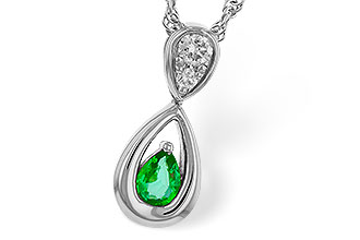 G283-86053: NECKLACE .10 EMERALD .16 TGW (4x3 EMER)