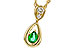 G283-86053: NECKLACE .10 EMERALD .16 TGW (4x3 EMER)