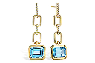 G283-86925: EARRINGS 3.20 BLUE TOPAZ 3.32 TGW (8x6MM BT)