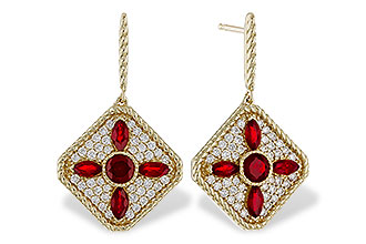G283-86934: EARRINGS .99 TW RUBY 1.42 TGW