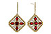 G283-86934: EARRINGS .99 TW RUBY 1.42 TGW