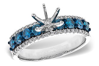 G283-86971: LDS SEMI DIA RG .72 BLUE DIAS .92 TW