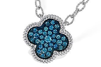G283-86980: NECKLACE .33 TW BLUE DIAMONDS