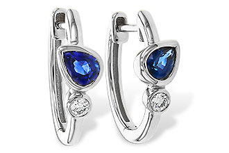 G283-86998: EARRINGS .51 SAPPHIRE .57 TGW