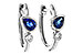 G283-86998: EARRINGS .51 SAPPHIRE .57 TGW