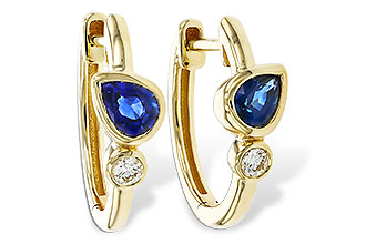 G283-86998: EARRINGS .51 SAPPHIRE .57 TGW