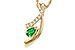 G283-87834: NECKLACE .17 EMERALD .34 TGW (5x3 EMER)