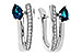 G283-88798: EARR .88 LONDON BLUE TOPAZ 1.08 TGW (6x4MM LBT)