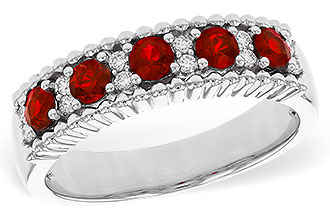 G283-90616: LDS WED RG .60 TW RUBY .72 TGW