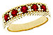G283-90616: LDS WED RG .60 TW RUBY .72 TGW