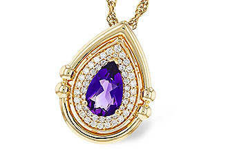G284-73325: NECKLACE .70 AMETHYST .86 TGW (8x5MM AMY)