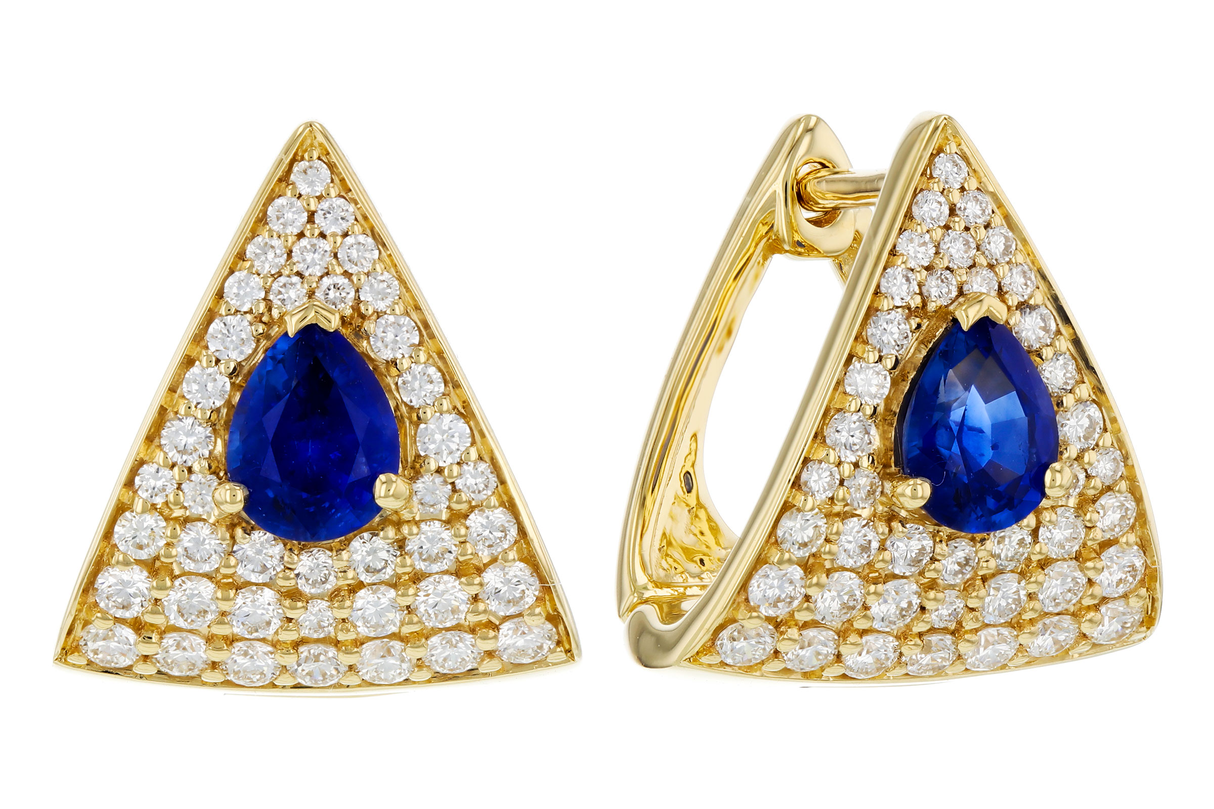G284-75162: EARRINGS .65 TW SAPPHIRE 1.20 TGW (5x4MM SA)
