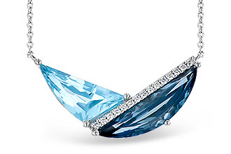 H282-03334: NECK 4.66 BLUE TOPAZ 4.75 TGW (18")