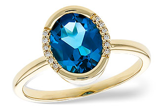 H282-95162: LDS RG 1.90 TW LONDON BLUE TOPAZ 1.93 TGW(9x7 LBT)
