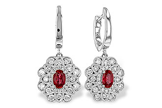 H282-98762: EARR .56 TW RUBY 1.30 TGW (5x3MM RUBY)