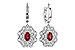 H282-98762: EARR .56 TW RUBY 1.30 TGW (5x3MM RUBY)