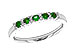 H282-98798: LDS WED RG .20 EMERALD .27 TGW
