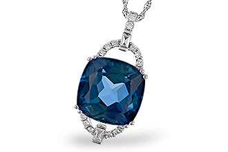 H283-83334: NECK 9.00 LONDON BLUE TOPAZ 9.20 TGW (12MM LBT)