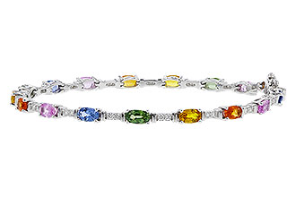 H283-84262: BRACELET 4.76 MULTI-COLOR SAPPH 5.08 TGW (7")