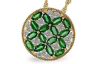 H283-84271: NECK 1.02 EMERALD TW 1.32 TGW
