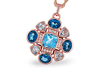 H283-85098: NECKLACE 3.19 TW BLUE TOPAZ 3.25 TGW