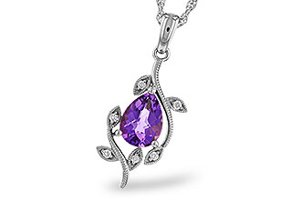H283-85143: NECKLACE .88 AMETHYST .93 TGW (8x6MM AMY)