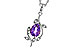 H283-85143: NECKLACE .88 AMETHYST .93 TGW (8x6MM AMY)