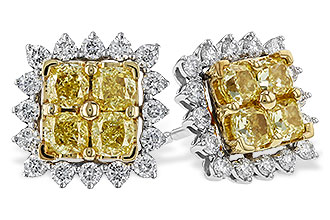 H283-86043: EARR 1.04 FANCY YELLOW DIAMONDS 1.44 TW