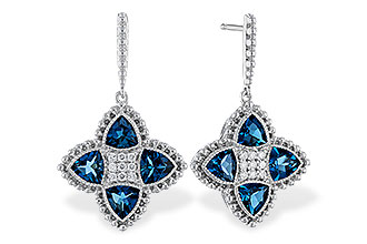 H283-86925: EARRINGS 1.73 LONDON BLUE TOPAZ 1.82 TGW