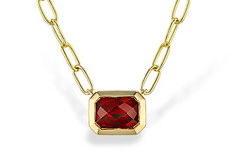 H283-87889: NECKLACE 1.45 GARNET (18")