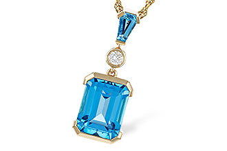 H283-89680: NECKLACE 3.05 BLUE TOPAZ TW 3.10 TGW