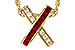 H283-90571: NECKLACE .53 TW RUBY .70 TGW