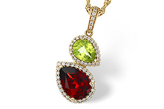 H283-90589: NECKLACE 2.74 SEMI-PREC (GAR,PER) 2.95 TGW
