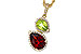 H283-90589: NECKLACE 2.74 SEMI-PREC (GAR,PER) 2.95 TGW