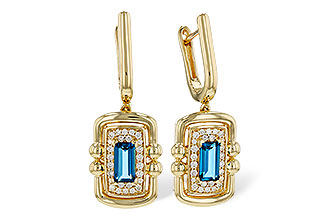 H284-73325: EARR .82 TW LONDON BLUE TOPAZ 1.00 TGW (6x3MM LBT)