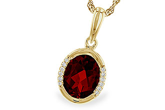 H284-74234: NECKLACE 2.02 TW GARNET 2.05 TGW (9x7 GAR)