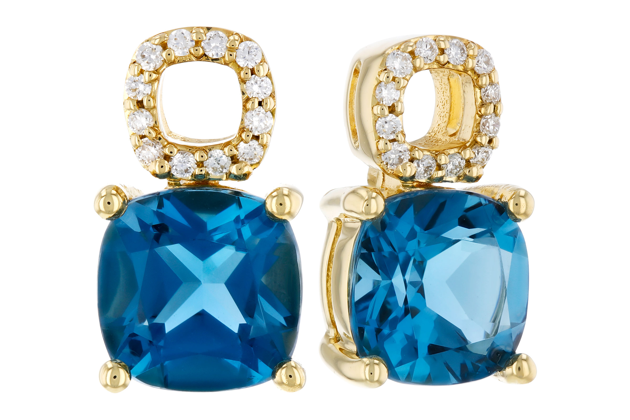 H284-75143: EARR 1.92 TW LONDON BLUE TOPAZ 1.98 TGW (6MM LBT)