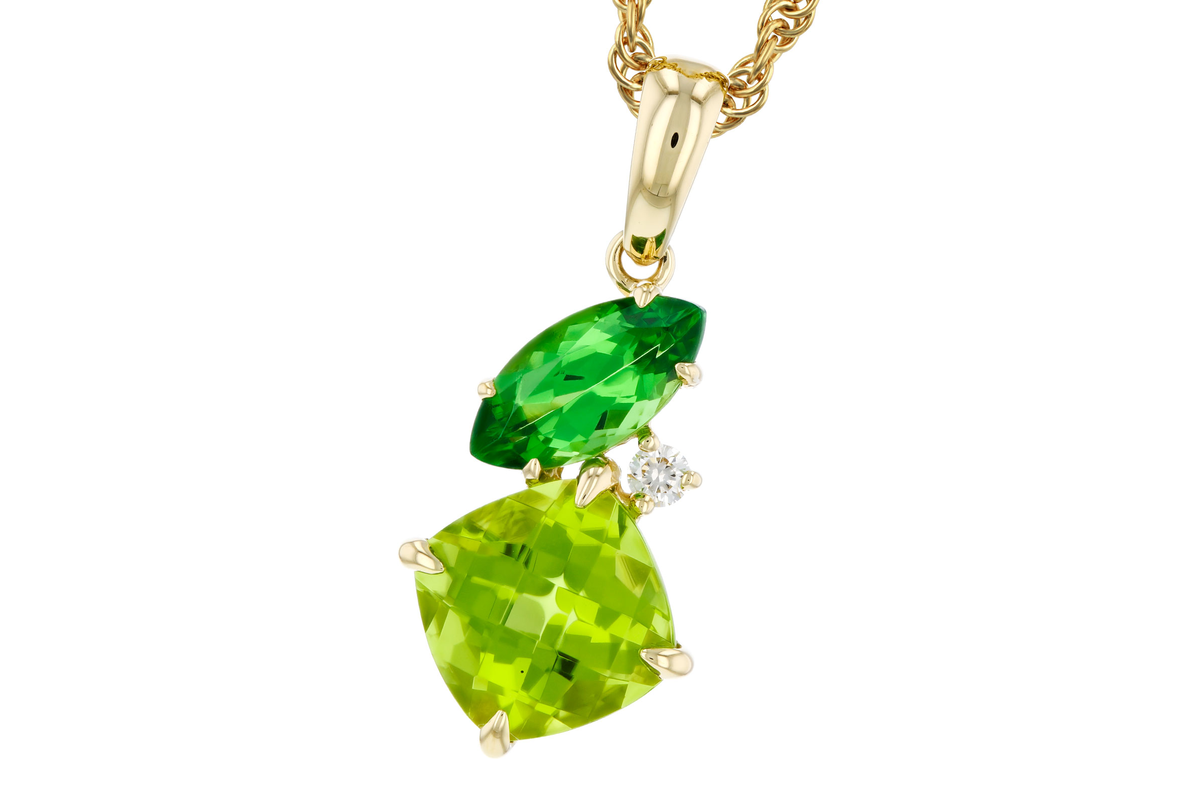 H284-76025: NECKLACE 1.97 TW SEMI-PREC (PER,TSAV) 2.00 TGW