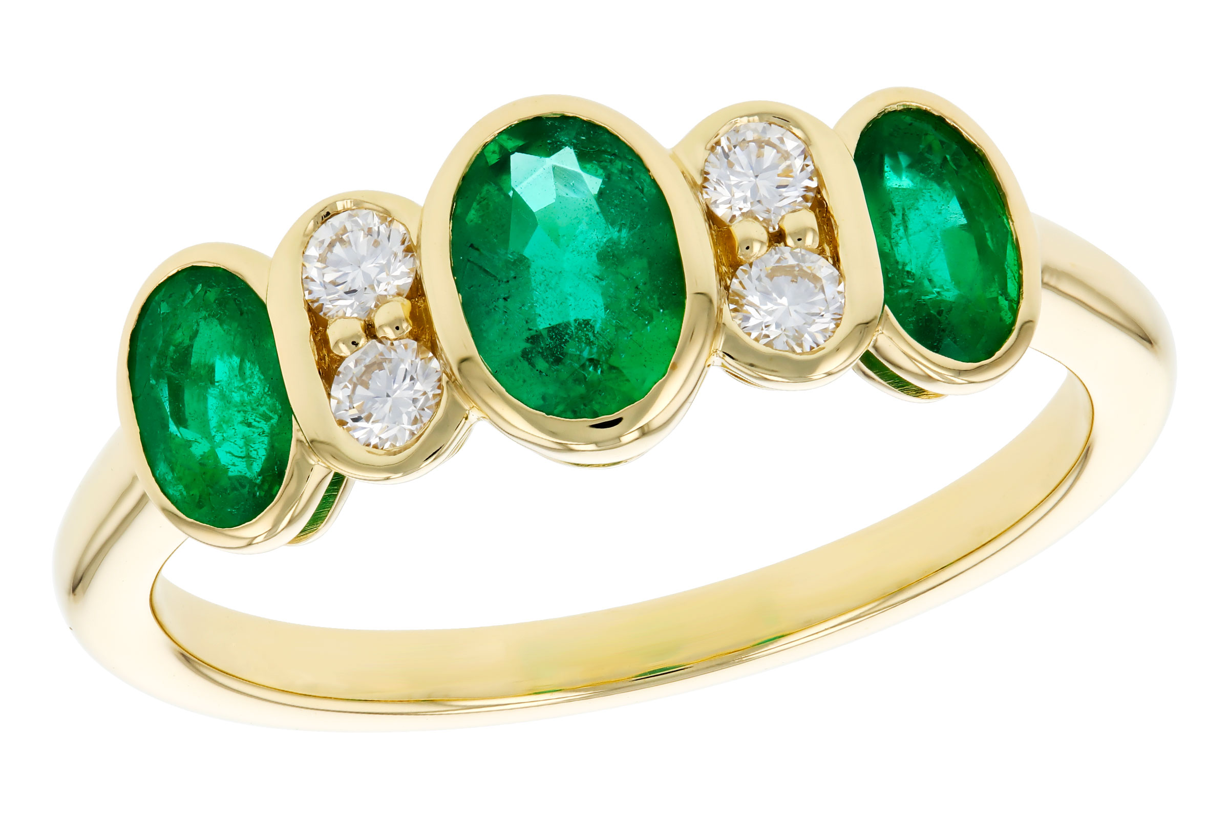 H284-76034: LDS RG .90 TW EMERALD 1.05 TGW
