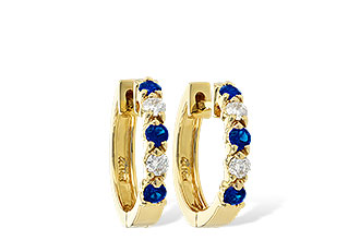 K010-21480: EARRINGS .33 SAPP .52 TGW