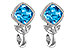 K196-61525: EARR 2.12 BLUE TOPAZ 2.14 TGW