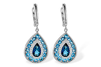 K199-31525: EARR 3.15 TW BLUE TOPAZ 3.32 TGW