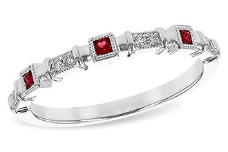 K199-35134: LDS WED RG .09 RUBY .14 TGW