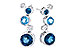K282-06989: EARR 2.27 BLUE TOPAZ 2.40 TGW