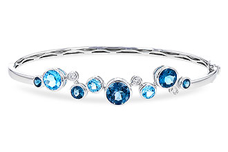 K282-91489: BANGLE 3.95 TW BLUE TOPAZ 4.06 TGW