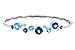 K282-91489: BANGLE 3.95 TW BLUE TOPAZ 4.06 TGW