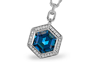 K283-84234: NECK 3.40 LONDON BLUE TOPAZ 3.55 TGW (9MM LBT)