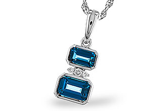 K283-84243: NECK .95 TW LONDON BLUE TOPAZ .98 TGW
